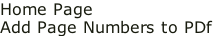 Home Page Add Page Numbers to PDf