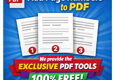 Add page numbers to PDF online tool interface