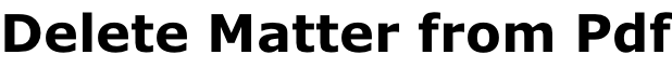 Delete Matter from Pdf