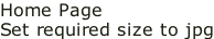 Home Page Set required size to jpg